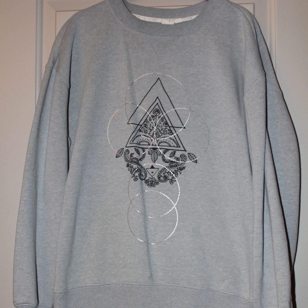 LA Hearts Geometric Abstract Pullover Medium